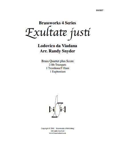 Exultate Justi — Lodovico Grossi da Viadana
