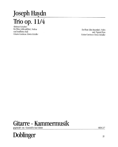 Trio, op. 11/4 — Joseph Haydn