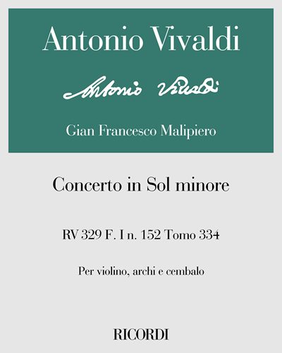 Concerto in G minor, RV 329, F. I n. 152, Vol. 334 — 维瓦尔第