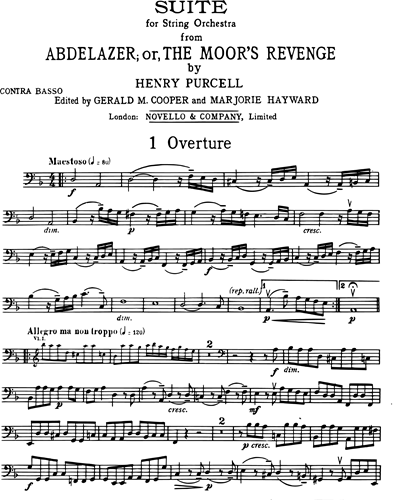 Suite for String Orchestra (from 'Abdelazer') — Henry Purcell