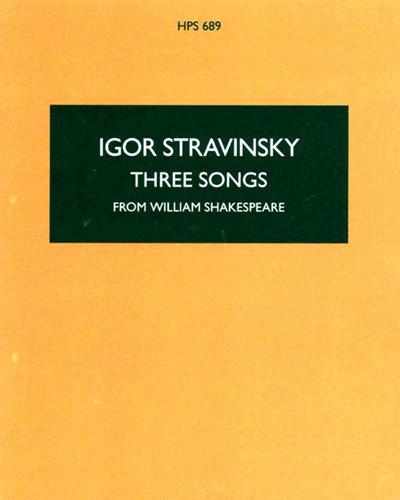 Three Songs from William Shakespeare — 斯特拉文斯基
