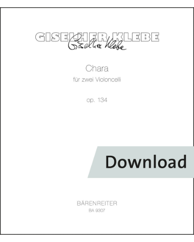 Chara für zwei Violoncelli, op. 134 — Giselher Klebe