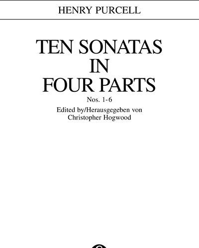 Ten Sonatas in Four Parts — Henry Purcell