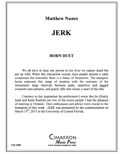 Jerk — Matthew Nunes