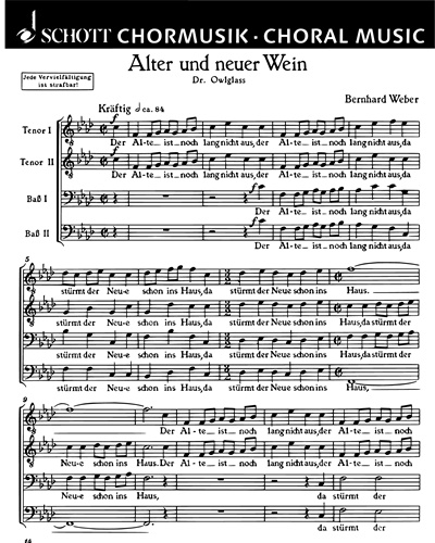 Alter und neuer Wein — Bernhard Weber