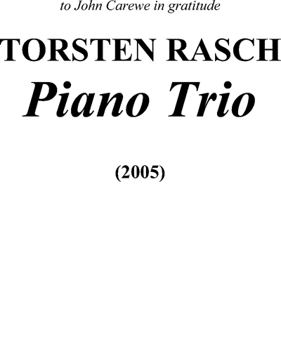 Piano Trio — Torsten Rasch