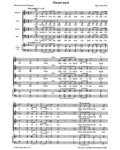 Dream Tryst, op. 12 — 霍尔斯特
