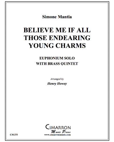 Believe Me If All Those Endearing Young Charms — Simone Mantia