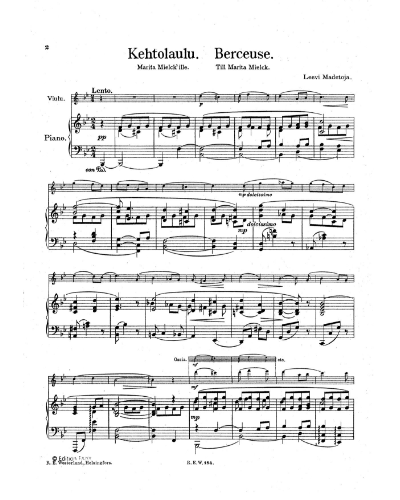 Lullaby / Berceuse — 莱维·马代托亚