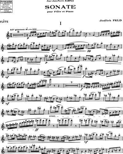 Sonata for Flute and Piano — Jindřich Feld