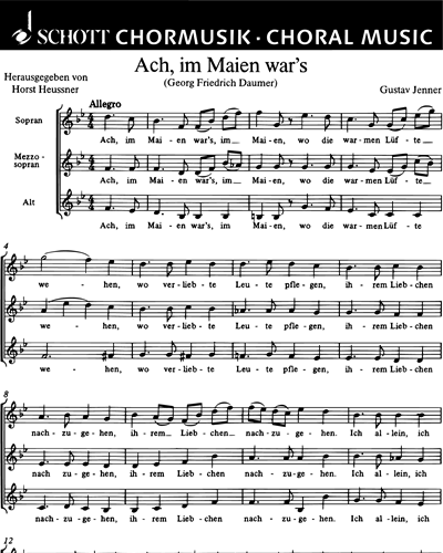 Ach, im Maien war's — Gustav Jenner