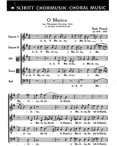 O Musica, du edle Kunst — Paul Peuerl