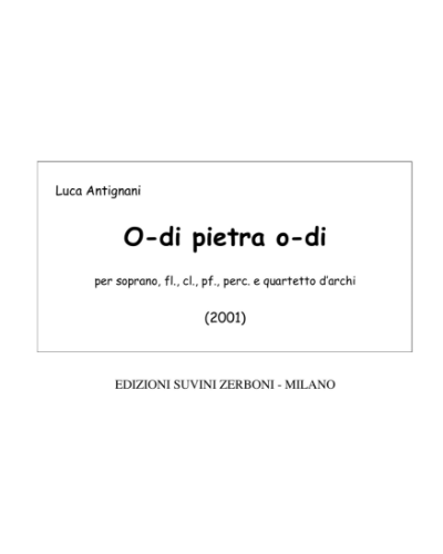 O-di pietra O-di — Luca Antignani