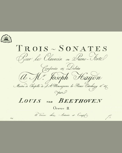 Three Piano Sonatas, op. 2, nos. 1, 2 & 3 — 贝多芬