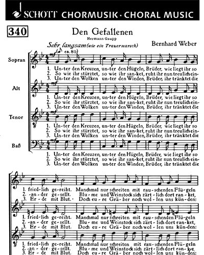 Den Gefallenen — Bernhard Weber