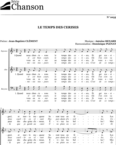 Le temps des cerises — Antoine Renard