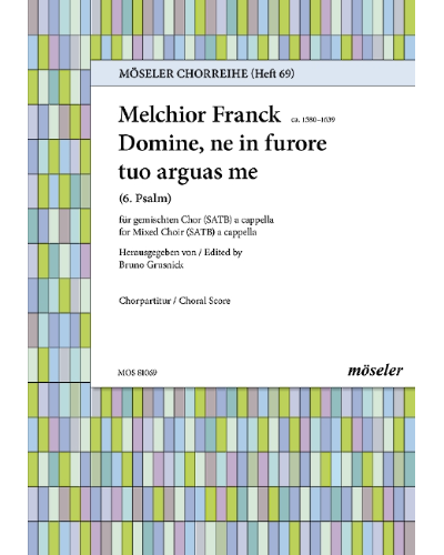 O Lord, do not rebuke me in your anger — Melchior Franck