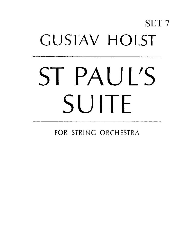 Saint Paul's Suite, op. 29 no. 2 — 霍尔斯特