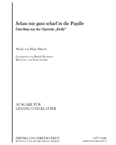 Schau mir ganz scharf in die Pupille — Hugo Hirsch