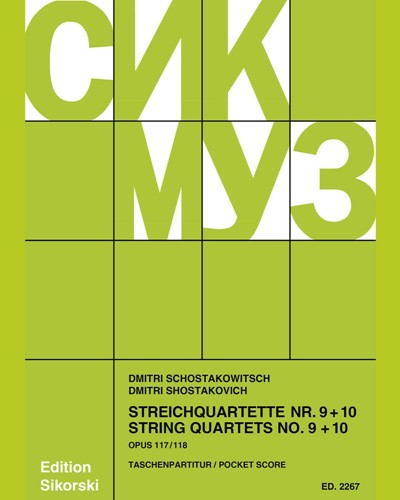 String Quartets Nos. 9 and 10, opp. 117 & 118 — Dmitri Shostakovich