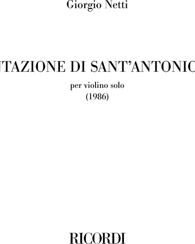 Dalla tentazione di Sant'Antonio: tre voci — Giorgio Netti