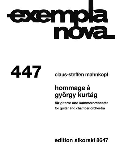 Hommage à György Kurtág — Claus-Steffen Mahnkopf