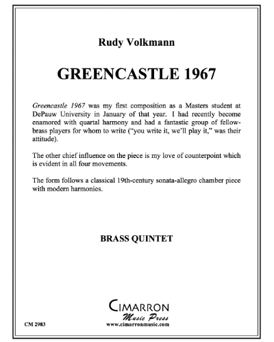 Greencastle 1967 — Rudy Volkmann
