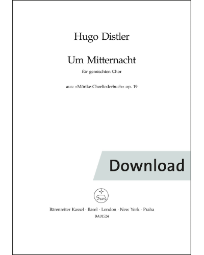 Um Mitternacht (Gelassen stieg die Nacht ans Land) — Hugo Distler