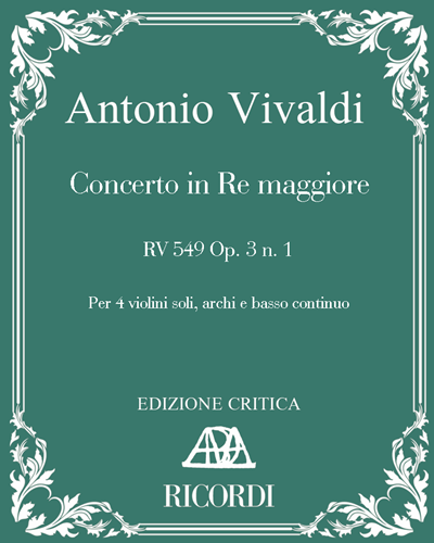 Concerto in Re maggiore RV 549 Op. 3 n. 1 — 维瓦尔第