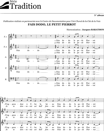 Fais dodo le petit Pierrot — Jacques Barathon