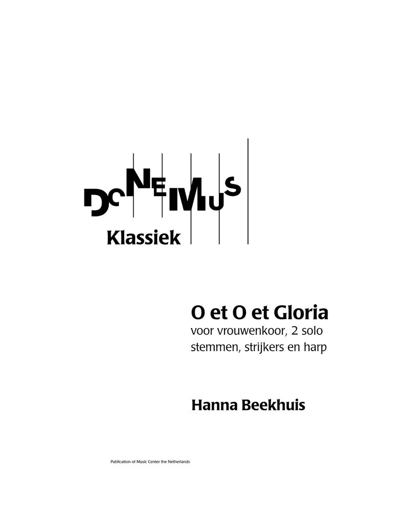 O et O et Gloria — Hanna Beekhuis