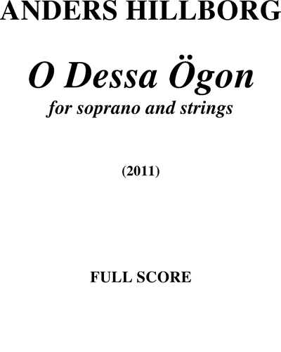 O dessa ögon — Anders Hillborg