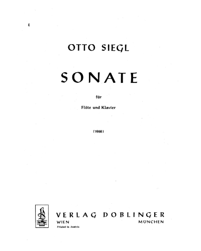 Sonata — Otto Siegl