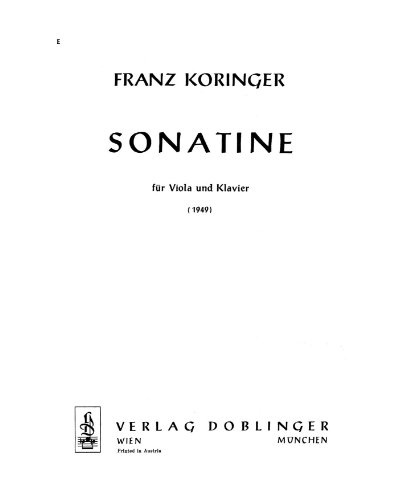 Sonatina — Franz Koringer