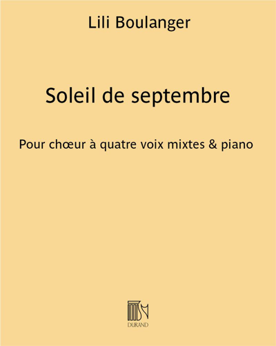 Soleil de septembre — 莉莉·布朗热
