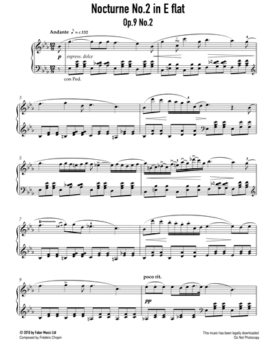 Nocturne No. 2 in E-flat major, op. 9 no. 2 — 肖邦