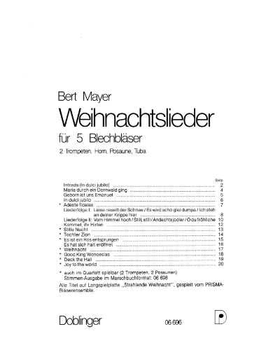 Christmas Songs — Bert Mayer