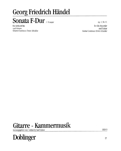 Sonata in F major, op. 1/11 — 亨德尔