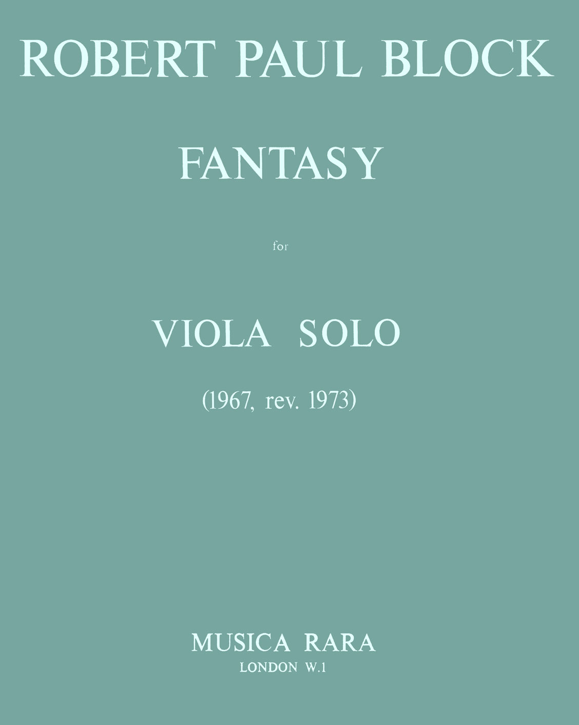 Fantasie — Robert Paul Block
