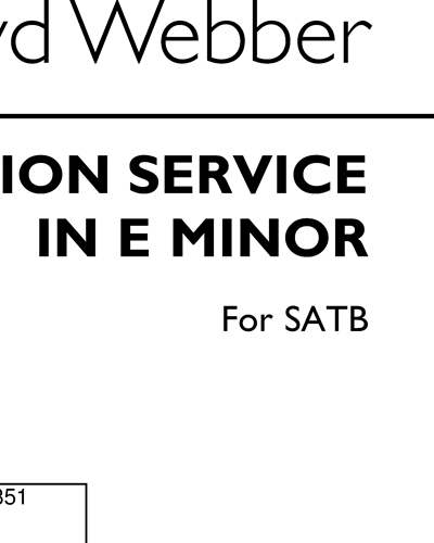 Communion Service in E minor — William Lloyd Webber