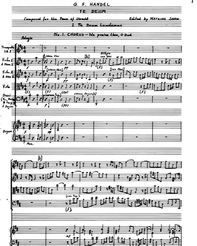 Utrecht Te Deum — 亨德尔