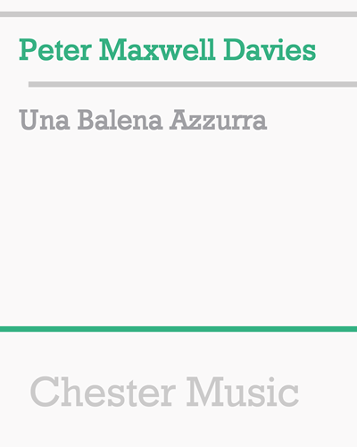 Una Balena Azzurra — 马克斯韦尔·戴维斯