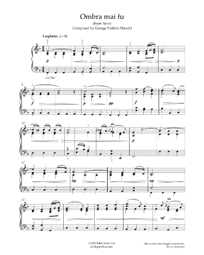Ombra mai fu (from 'Serse') — George Frideric Handel