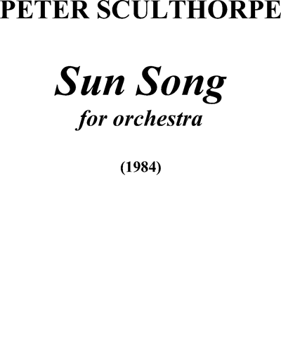 Sun Song, op. 172 — Peter Sculthorpe