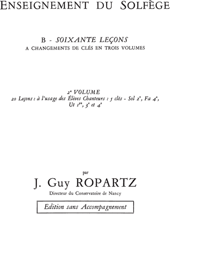 60 Leçons De Solfège Vol. 2 — 居伊·罗帕茨