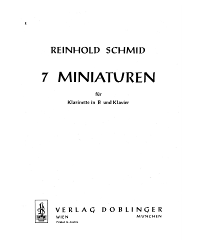 Seven Miniatures — Reinhold Schmid
