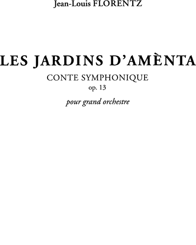 Les jardins d'Amènta — Jean-Louis Florentz