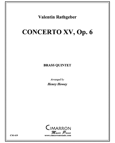 Concerto No. 15, op. 6 — Valentin Rathgeber