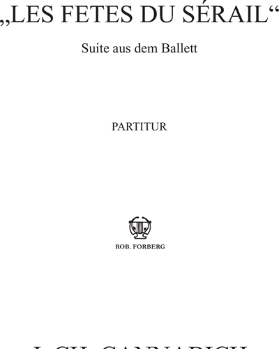 Les fêtes du sérail — Christian Cannabich