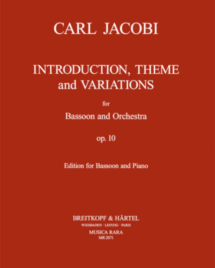 Introduction, Theme and Variations, op. 10 — Carl Jacobi